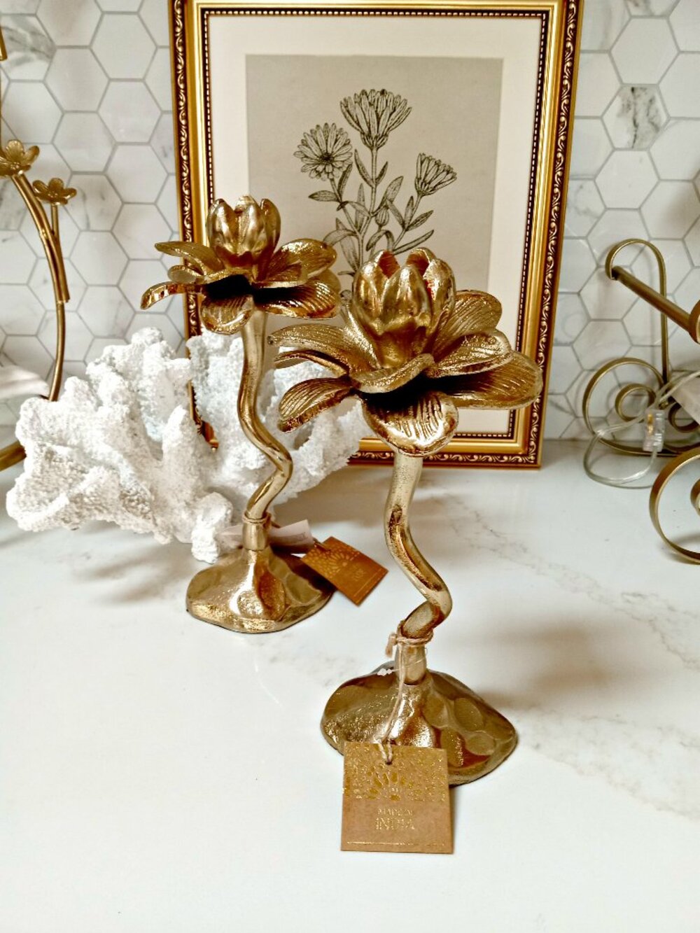 NEW! ORNATE WAVY SOLID CANDLE HOLDERS OH MY!